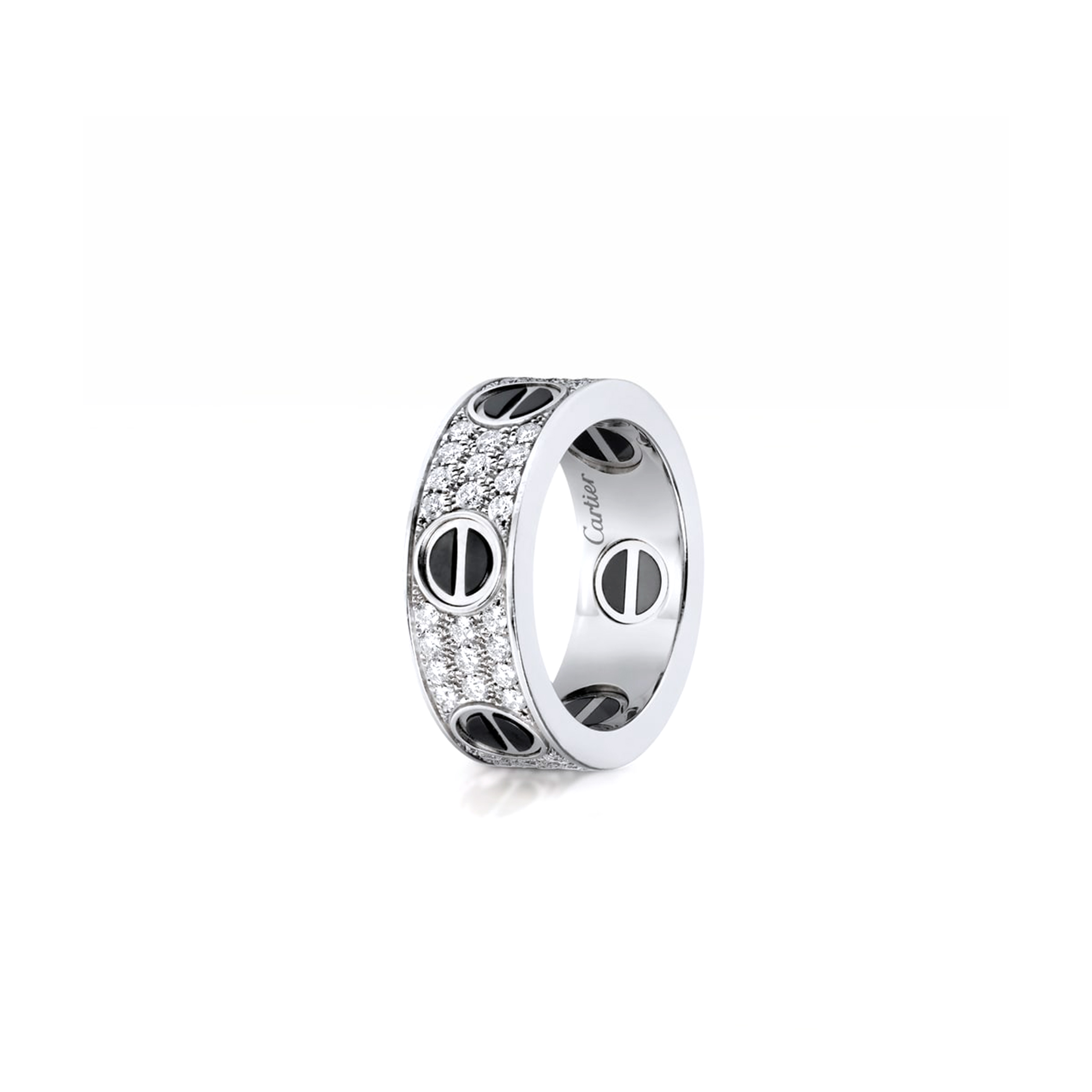 CARTIER LOVE WHITE GOLD RING, CLASSIC MODEL, PAVED, CERAMIC B4207600 CARTIER LOVE WHITE GOLD RING, CLASSIC MODEL, PAVED, CERAMIC B4207600